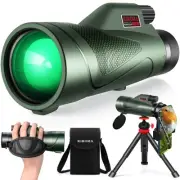 Monocular - Telescope 12X60 HD Monocular with Smartphone Adapter Tripod & Por...