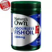 Natures Own Odourless Fish Oil Maintains Cholesterol Levels 1000mg 200 Capsules