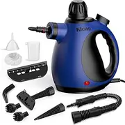 Klona Portable Steam Cleaner, Steam Cleaner for Home, Multi-Purpose Steam Cleaner with 10 Accessories for Carpets, Curtains, Sofas, Kitchen, Bugs, Bathrooms and More (Navy Blue)