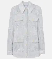 [Veronica Beard] Veronica Beard Kiki eyelet jacket AU 12 blue
