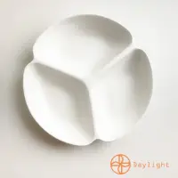在飛比找momo購物網優惠-【Daylight】陶瓷分格盤-2入組(分隔盤 3格盤 兩格