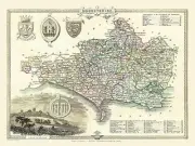 Old Map of Dorsetshire 1836 by Thomas Moule 1000 Piece Jigsaw Puzzle