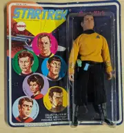 Star Trek Captain Kirk 1974 Mego Unpunched Back Card. NM/M 7 1/2"