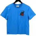 Lacoste Shirt Womens 38 Medium Blue Stranger Things Demogorgan Organic Cotton