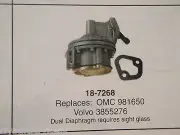 FUEL PUMP SIERRA 18-7268 FITS OMC 981650 VOLVO 3855276 MARINE BOAT ENGINE PARTS