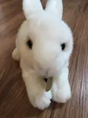 Miyoni White Bunny Rabbit Stuffed Animal Plush By Aurora 9" realistic look