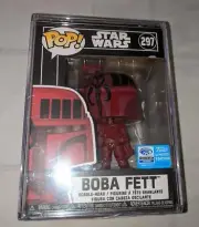 Funko Pop WonderCon 2020 Exclusive : RED BOBA FETT #297 Vinyl Wrapped in Stack