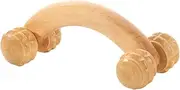 Handheld Wooden Massage Roller Neck Roller Back Massager Portable Massage Tools for Home Travel Easy Operation Durable Design for Muscle Relief