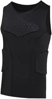 [kowaku] Mens Padded Vest Sleeveless Shirt Quick Drying Compression Vest for Men Football Baseball Softball Outdoor