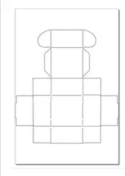 Bus Card Box (3-3/4"x 3-5/8"x 2"), Di-Cut on 18"x12" White 14pt C1S Cvr-100 Shts