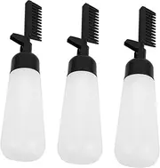 BELLIFFY Root Comb Applicator Bottle for Hair Dyeing Ergonomic Design Easy Press Operation Durable Multi Purpose Use for Coloring Perming and Shampooing Hair Care Tool