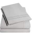 Bed Sheet Set Gray/grey Queen 4 Piece Set
