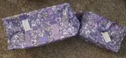Vera Bradley Lighten Up Med Car Tote & Everything Organizer Wild Roses Lavender
