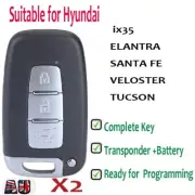 2XComplete Remote Transponder Key Fob for Hyundai I30 I45 Ix35 Genesis Veloster