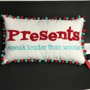 Ashland Christmas Throw Pillow Presents Speak Louder Than Words Holidays NEW