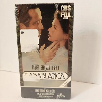 Casablanca (VHS, 1984) B&W CBS Fox NEW SEALED