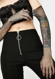 Lush Love Fishnet Gloves