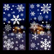 135 Pcs Snowflakes Window Clings Christmas Decal Stickers for Glass Windows