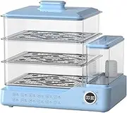 3 Tier Food Steamer, 800W Electric Vegetable Steamer with Removable Basket, for One Pot Healthy Cooking, 5s Quick steam, 24 Litre, Independent Water Tank, for Home Kitchen