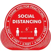 20 Social Distance Floor Stickers Sticker 6 FFET Distance Floor8074