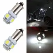 2Pcs BA9S White 5-5050-SMD LED Bulbs Map Dome Light T4W H6W 1895 3886X For Audi (for: Porsche)