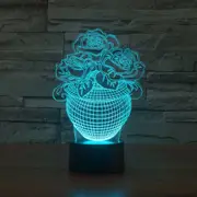 Rose Black Base Creative Colorful 3D LED Decorative Night Light, 16 Color Remote Control Version