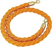 Rope Barriers, Rope Barrier Belt Braided Hemp Rope Barrier for Queue Divider, Rope Barrier 1/2/3M Crowd Control Stanchion Rope, Twisted Hemp Ropes Queue Line Barrier 3/4/5/7/8/9/10Ft(Orange,2.2m/7.2ft/86.6in)