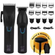 Professional Hair Clippers and Zero Gapped Trimmer Kit for Men, Cordless Barb...
