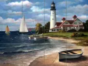 24 x 18 Art Mural Ceramic Sea Backsplash Bath Tile #643