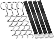 SUPVOX 1Set Wear Resistant Trampoline Tie Down Anchor Kit Ground Anchors for Camping Outdoor Use Durable Galvanized Easy to Install Hard Soil Includes