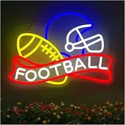 Hanging Art Neon Signs American Football Neon Sign Acrylic LED Neon Lighted USB Dimmer Switch for Home Wall Art Decor Party Club Bar Decoration 28x40 Cm