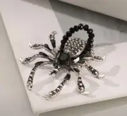1.77x1.88” Spider Ring Rhinestone Metal Elastic Band One Size Fits Most B6688