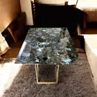 24"x36" Labradorite Stone Center Dining Table Crystal Modern Design & Furniture