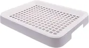 Levemolo Bunny Pet Toilet Pet Litter Box for Rabbits Guinea Pigs Hamsters Safe Edges Easy Training Stylish Grey Design for Animal Hygiene