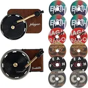 2Pcs Car Air Freshener Record Player Retro Car Air Diffuser with Clip Record Player Shape 12 Pcs Car Aromatherapy Tablets Aromatherapy Replacement Pads