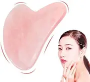 Gua Sha Scraping Tool, Natural Rose Quartz Gua Sha Facial Tools, Skin Care Gua Sha Facial Spa, Guasha Heart Shaped Massage Stone Facial Massager, Rose Quartz Scraping Board Skin Anti-Aging