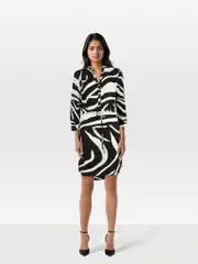 Silk Zebra Print Dress