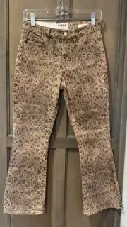 NWT FRAME Denim Snakeskin Print Le Crop Mini Boot Jeans Size 25
