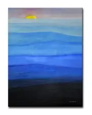 Ready2HangArt Misty Blues Wrapped Canvas Wall Art by Norman Wyatt