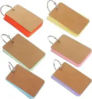 DIYEAH Color Blank Cards for Crafting Vocabulary Flashcards Memo Notes Index Cards for School and Study Activities for Handmade Projects