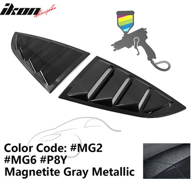 Fits 22-25 Subaru BRZ GR86 IKON #MG2 Magnetite Gray Metallic Window Louver PC
