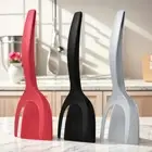 2 In 1 Kitchen Silicone Spatula Toast Pancake Egg Flip Tongs Steak Spatula Tongs