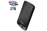Adata AHV320-2TU31-CBK HV320 2TB Slim External Hard Drive HDD Shock Protection USB 3.2 Gen1 Black