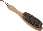Horse Specific Dust Brush Gentle Horsehair Bristles Brush Wooden Handle Lint Brush for Suit Cleaning