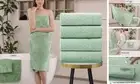 Extra Large Bath Towels Set 35x70 Inches - Luxury 600 4 Piece Bath Towel Green