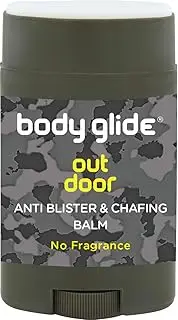 Body Glide Outdoor Anti Chafe Balm 1.5oz: Fragrance Free Anti Chafing Stick Trusted in Basic Training, Endurance Sports & Everyday Life. Use on Neck, Shoulders, Chest, Butt, Groin, Thighs & feet