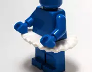 Lego - Minifigure Utensil - White Frilled Tutu Skirt