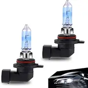 awlbed 2 PCS Car Halogen Fog Lights, Super Bright Waterproof 12V 100W Vehicle High Beam, Spotlight Replacements, Universal Automotive Low Beam Driving Light for Truck SUV Car (White Light #HB4/9006)