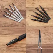 Ceramic Tweezers Set Stainless Steel Reverse Tweezers for Electronics