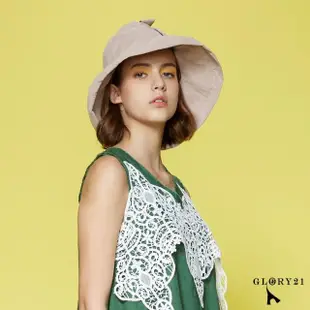 【GLORY21】速達-網路獨賣款-蝴蝶結飾漁夫帽(粉紅色)